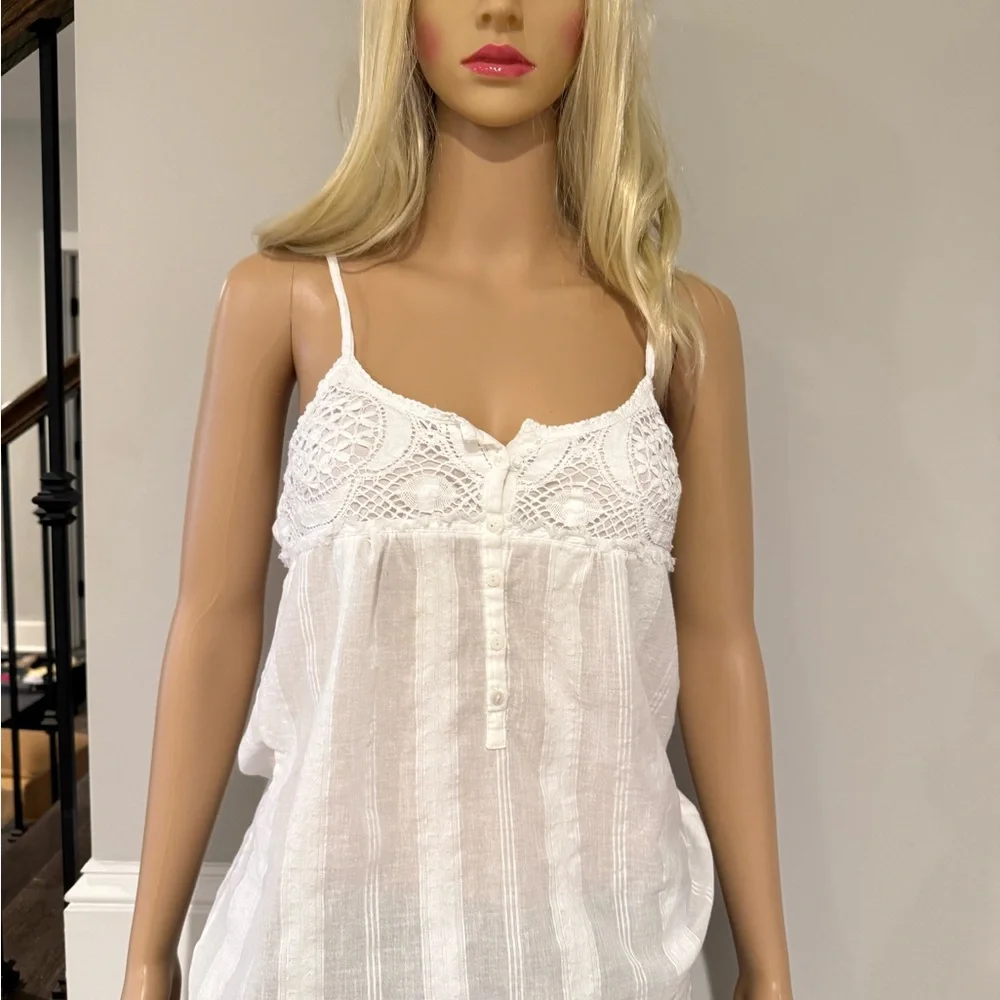 Vintage Abercrombie & Fitch White Lace Top - Picture 1 of 4